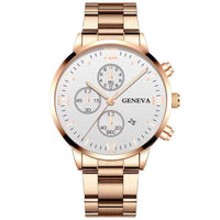 Steel Watch Men'S Stainless Steel Three-Eye Calendar