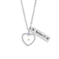 Matthew 17:20 Faith as Small as a Mustard Seed Stainless Steel Pendant Necklaces for Christian Inspirational Jewelry Gifts